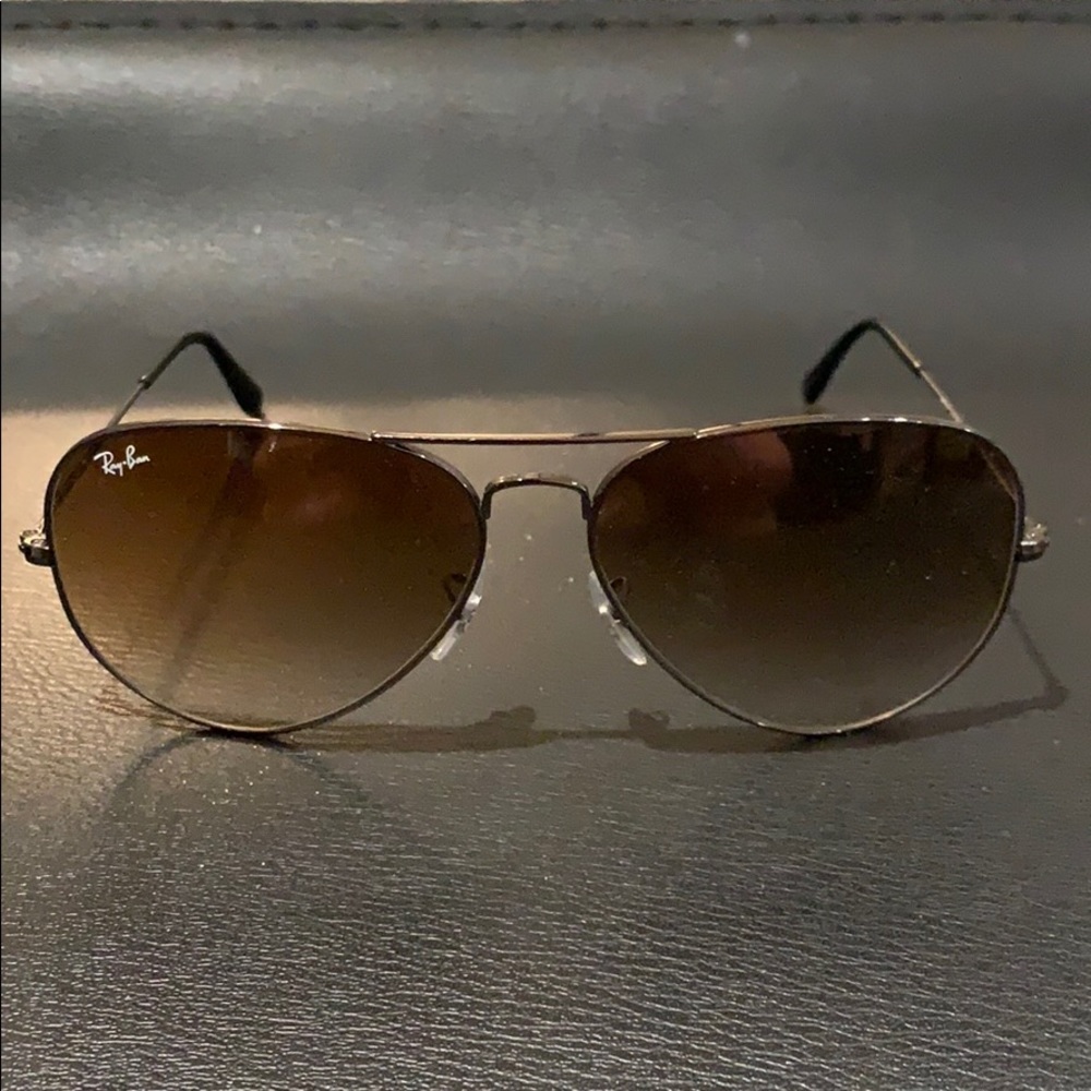 Ray Ban Large Metal Aviators (Brown)
